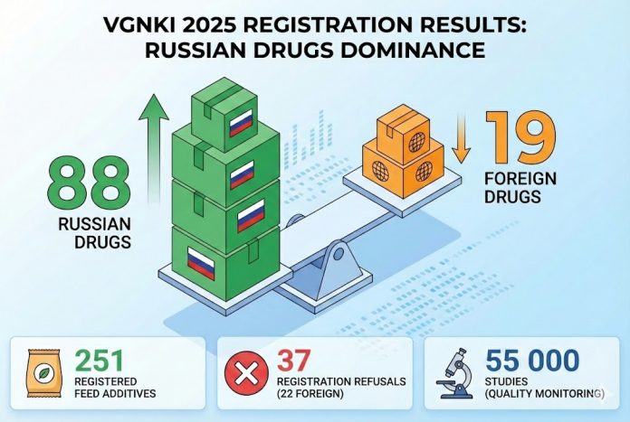 VGNKI Registers 4.5 Times More Domestic Drugs Than Foreign Ones in 2025